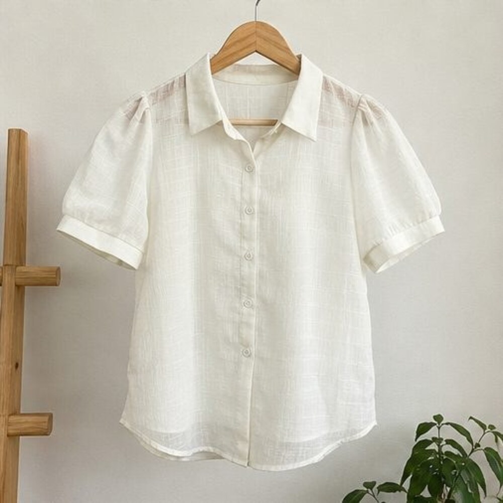 Ivory Puff Sleeve Top